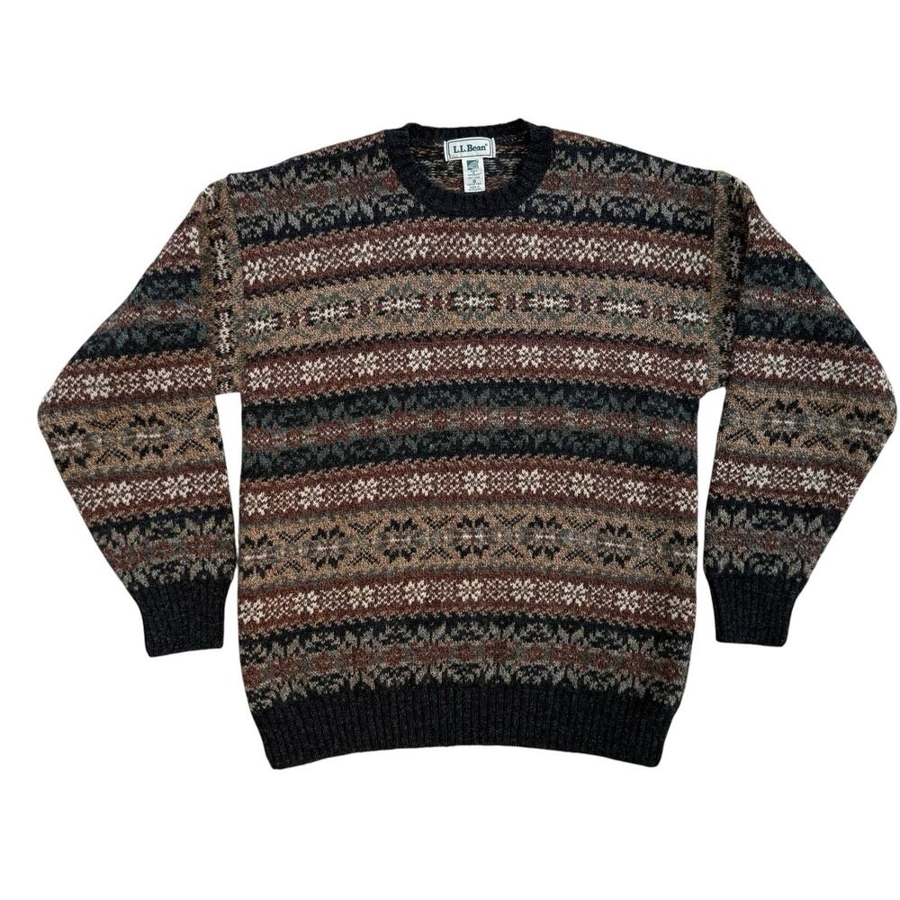 Vtg 90’s L.L. Bean Fair Isle Sweater Made In Scotland Men’s S